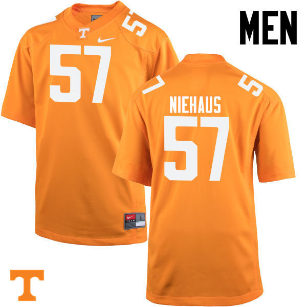 Men #57 Nathan Niehaus Tennessee Volunteers College Football Jerseys-Orange